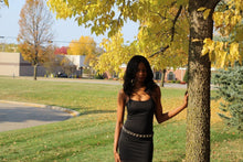 Load image into Gallery viewer, Faux Leather Side Chain Belt in Black - Bili&#39;s Bougie Boutique
