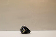 Load image into Gallery viewer, Round Jeweled  plastic Ring in Black - Bili&#39;s Bougie Boutique
