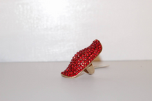 Load image into Gallery viewer, Women Large Jewel Encrusted Statement Orange,One Size - Bili&#39;s Bougie Boutique
