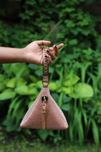 Load image into Gallery viewer, Exquisite Pyramid Satchel Evening Purse. Fancy Evening Bag in Peach. - Bili&#39;s Bougie Boutique
