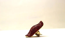 Load image into Gallery viewer, Women Large Jewel Encrusted Statement Orange,One Size - Bili&#39;s Bougie Boutique
