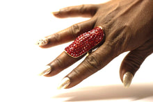 Load image into Gallery viewer, Women Large Jewel Encrusted Statement Orange,One Size - Bili&#39;s Bougie Boutique
